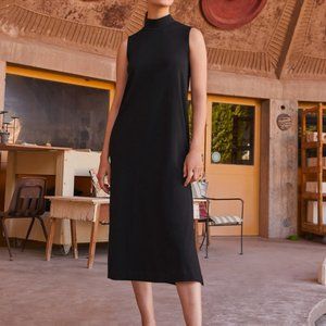 Cuyana Pima Mockneck Maxi Dress